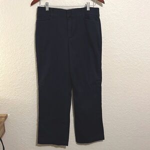 Gloria Vanderbilt Charlene Stretchy Waist Navy Blue Pants Size 10 Pockets